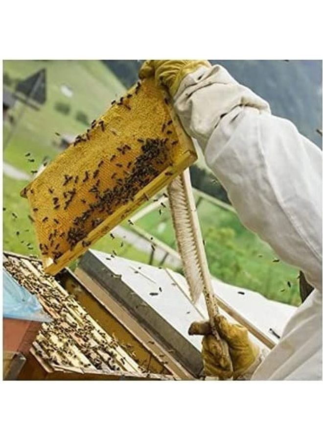 Beehive Bee Keeper Hand Protection Gloves White/Yellow 33x22.5cm - Image 2