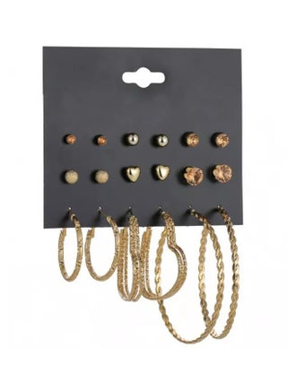 Combo of 6 Gold Color Delicate Earrings - v1647517907/N51811416A_1