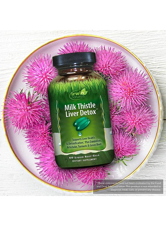 Irwin Naturals Milk Thistle Liver Detox - 60 Liquid Soft-Gels  - Image 3