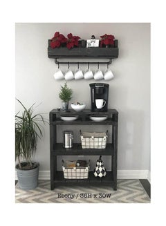 Art Wood Decorative Coffe Corner Black 80x30X45cm 