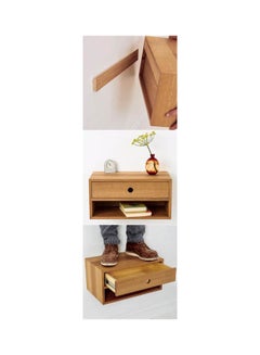 Art Wood Decorative Hanging Drawer Beige 25x35X35cm 