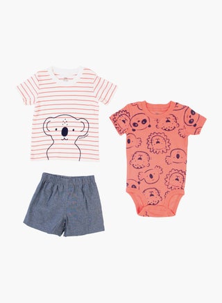 Pink/Peach/Gray