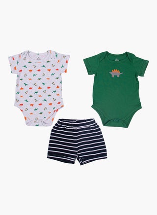 Baby Boy 2-Piece Rompers And Bottom Set Gree/White/Navy - v1647523500/N50264273V_1