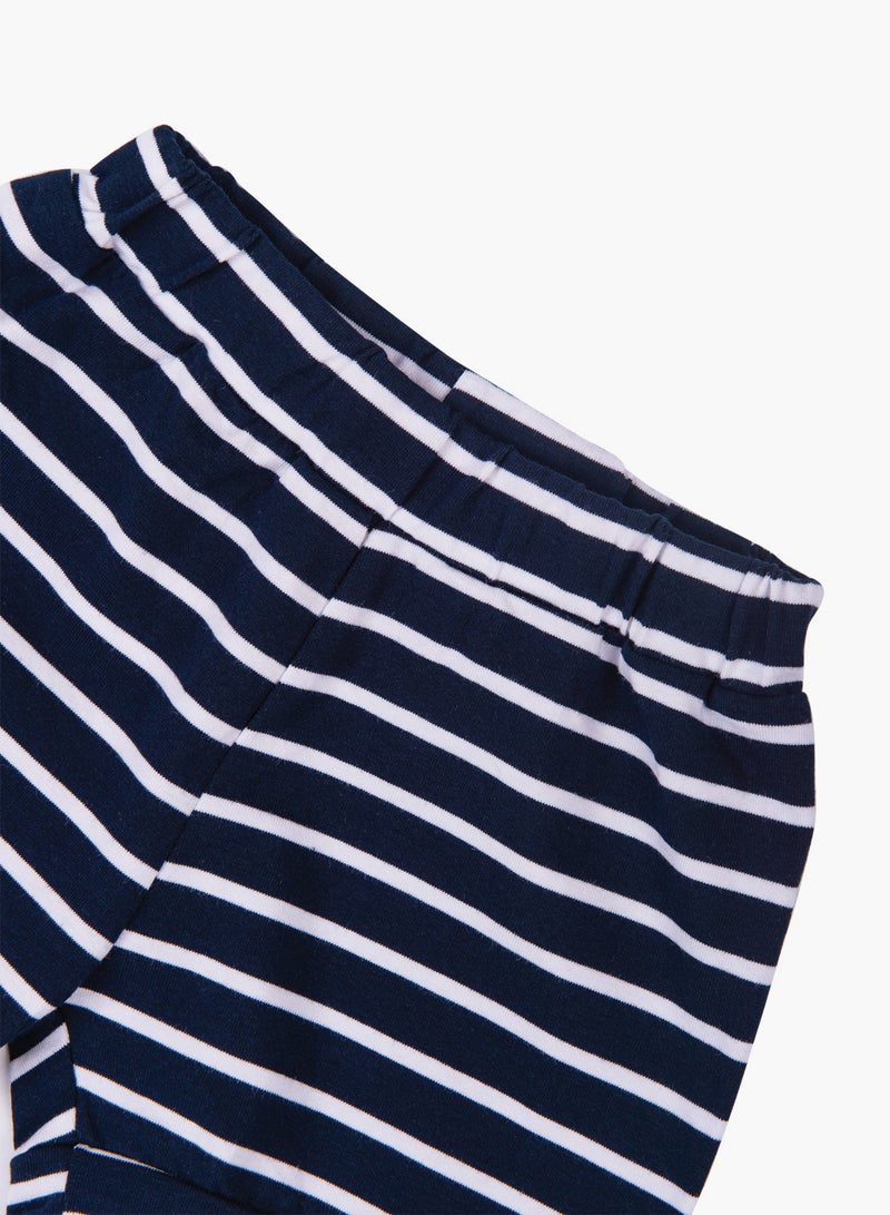 Baby Boy 2-Piece Rompers And Bottom Set Gree/White/Navy