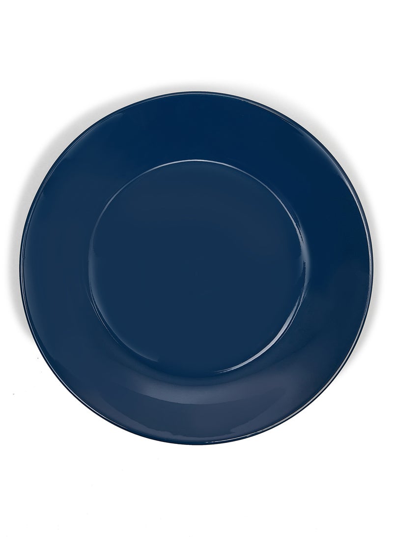 Noon East 4 Piece Stoneware Dinner Plates Set - Dishes - Plates - Plate Set - Dinner Set - Ceramic Plate - Dinner Plate - Serves 4 - Dark Blue Dark Blue 10.5inch  - Image 2