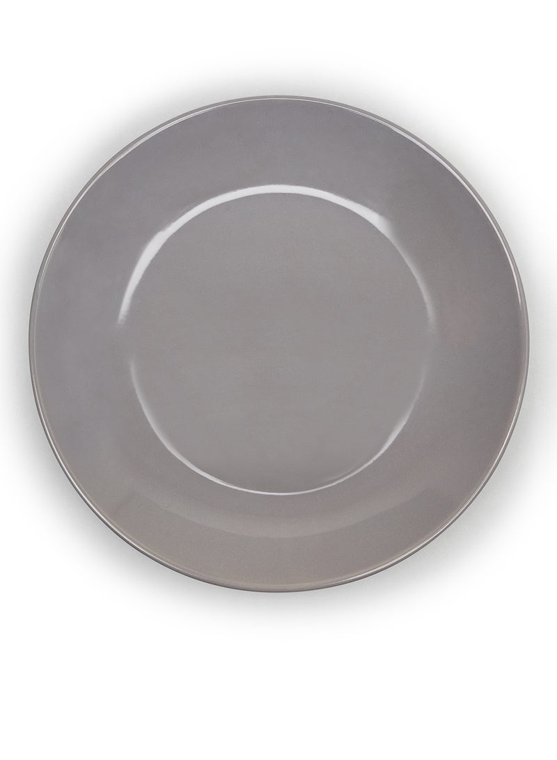 Noon East 4 Piece Stoneware Dinner Plates Set - Dishes - Plates - Plate Set - Dinner Set - Ceramic Plate - Dinner Plate - Serves 4 - Medium Grey Medium Grey 10.5inch  - Image 2