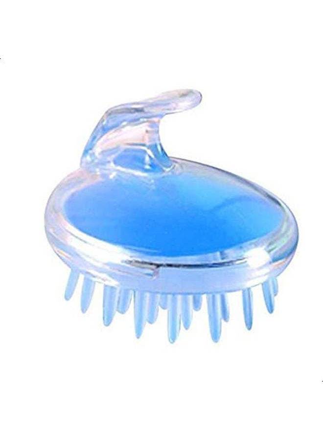 GreatFun Silicone Massager Brush Shampoo Scalp Shower Body Washing Hair Massage Comb Blue