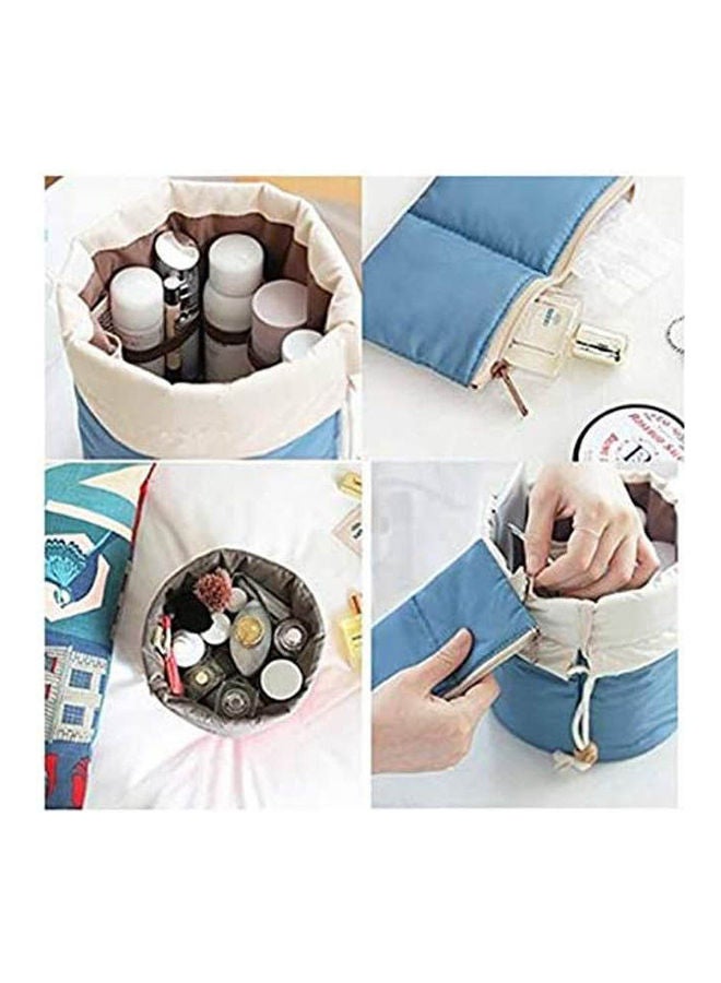Portable Travel Toiletry Cosmetic Bag - Waterproof Kit Organizer Storage Makeup Blue - Image 2