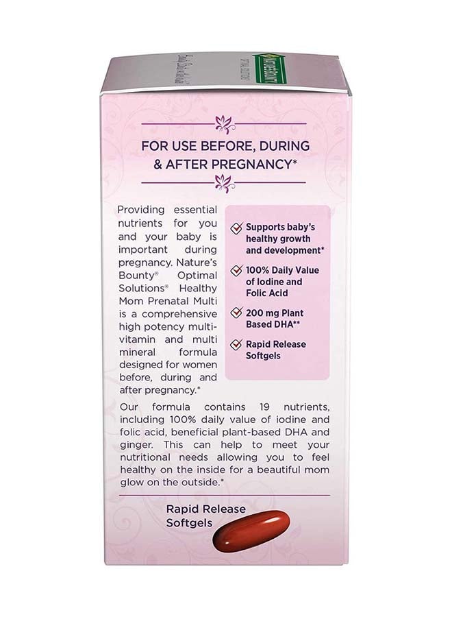 NATURE'S BOUNTY - Healthy Mom Prenatal Optimal Solution - 60 Softgels - Image 1