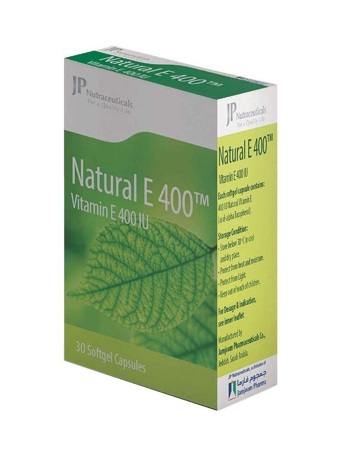 JP Nutraceuticals Natural E 400 Capsules  - Image 1