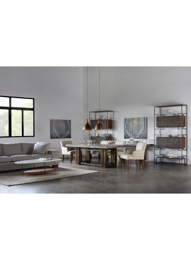 ebb & flow - Dining Table Luxurious - 8 Seater - Dining Table - Brown Keene Collection Concrete Top Dining Table - Brown 213x76x107cm - Image 1