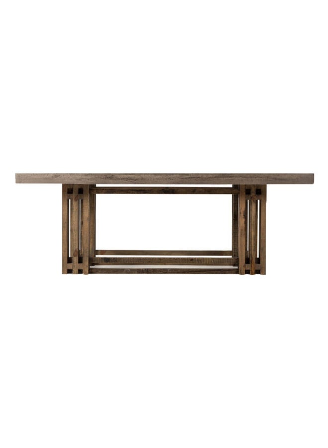 ebb & flow - Dining Table Luxurious - 8 Seater - Dining Table - Brown Keene Collection Concrete Top Dining Table - Brown 213x76x107cm - Image 1