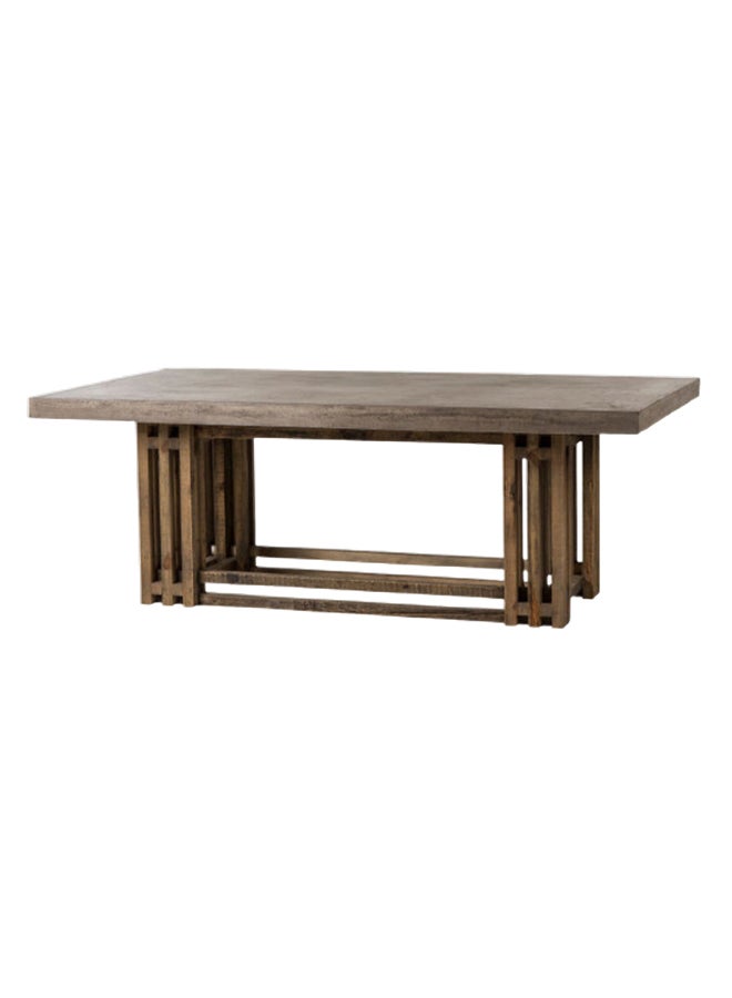 ebb & flow - Dining Table Luxurious - 8 Seater - Dining Table - Brown Keene Collection Concrete Top Dining Table - Brown 213x76x107cm - Image 1