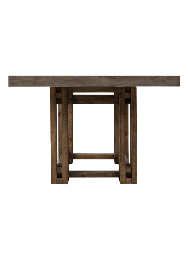 ebb & flow - Dining Table Luxurious - 8 Seater - Dining Table - Brown Keene Collection Concrete Top Dining Table - Brown 213x76x107cm - Image 1