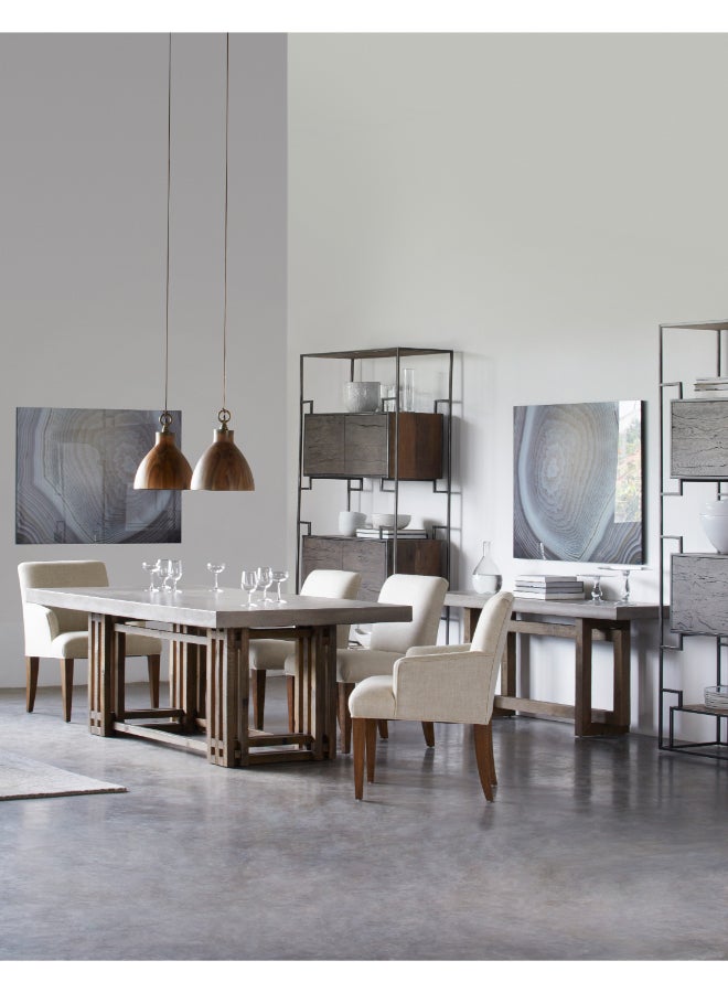 ebb & flow - Dining Table Luxurious Console Table Console Table - Brown 183x71x43cm - Image 1