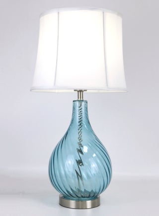 Modern Design Glass Table Lamp Unique Luxury Quality Material for the Perfect Stylish Home RSN71013 Blue 13 x 24.5 Blue 13 x 24.5inch - v1647530056/N44586553A_1