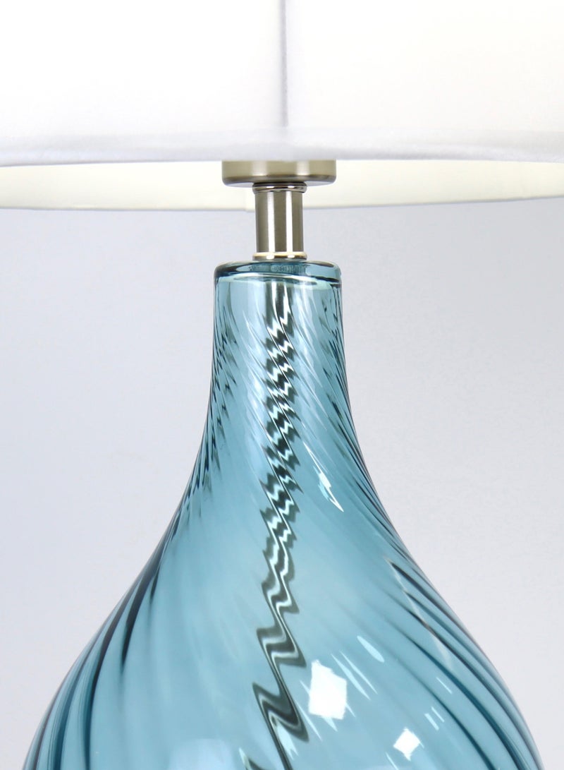 Switch Modern Design Glass Table Lamp Unique Luxury Quality Material for the Perfect Stylish Home RSN71013 Blue 13 x 24.5 Blue 13 x 24.5inch  - Image 2
