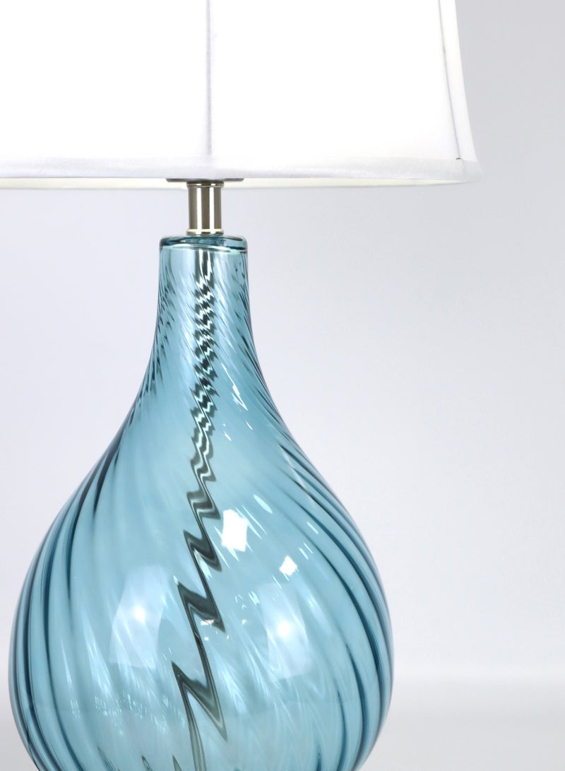 Switch Modern Design Glass Table Lamp Unique Luxury Quality Material for the Perfect Stylish Home RSN71013 Blue 13 x 24.5 Blue 13 x 24.5inch  - Image 4