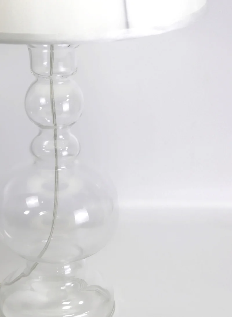 ebb & flow Modern Design Glass Table Lamp Unique Luxury Quality Material for the Perfect Stylish Home RSN71015 Clear 15 x 28