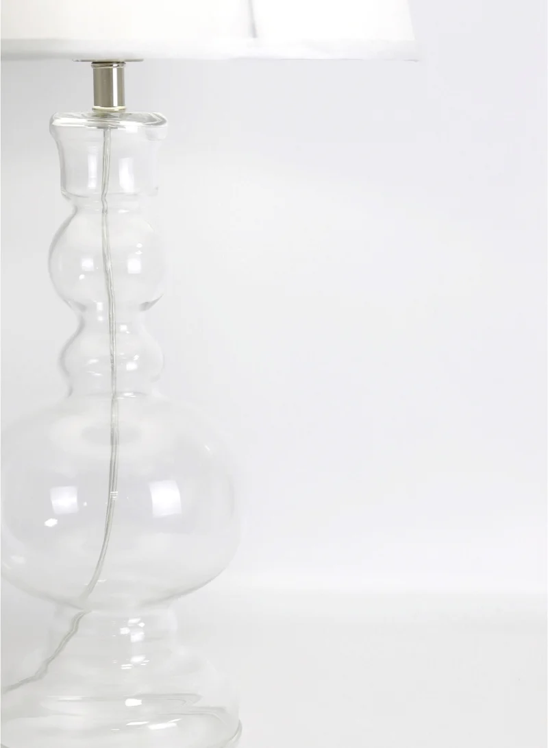 ebb & flow Modern Design Glass Table Lamp Unique Luxury Quality Material for the Perfect Stylish Home RSN71015 Clear 15 x 28