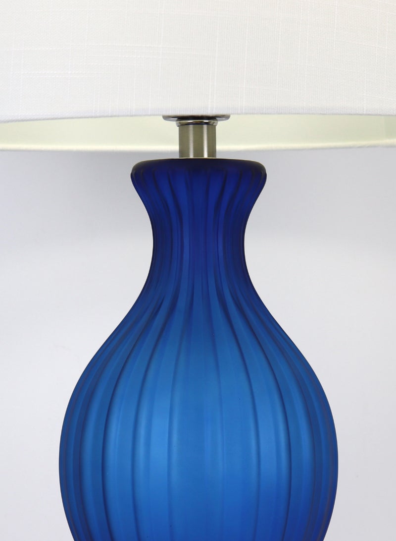 ebb & flow Modern Design Glass Table Lamp Unique Luxury Quality Material for the Perfect Stylish Home RSN71018 Blue 17 x 27  - Image 2