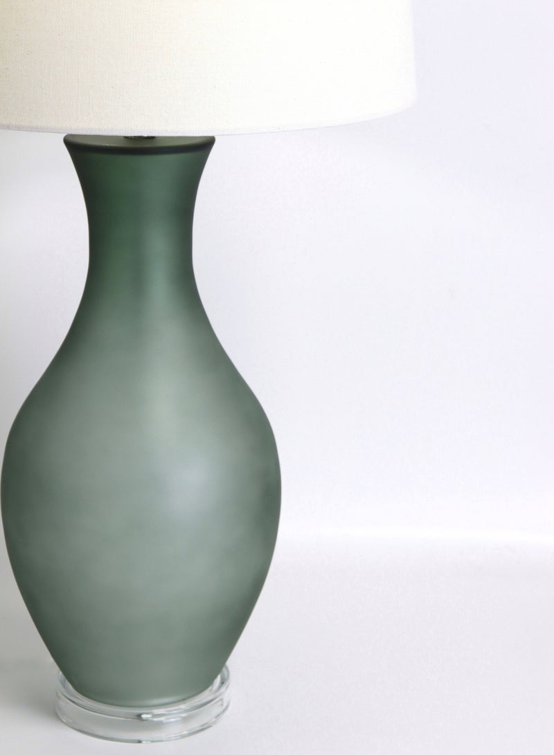 ebb & flow - Modern Design Glass Table Lamp Unique Luxury Quality Material for the Perfect Stylish Home RSN71019 Smoke 15 x 27.5 - Image 1