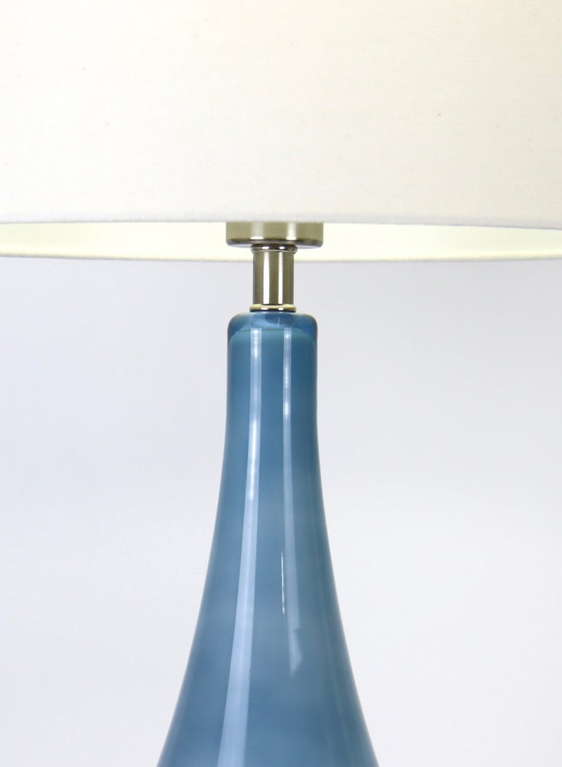 ebb & flow Modern Design Glass Table Lamp Unique Luxury Quality Material for the Perfect Stylish Home RSN71021 Blue/White 15 x 28.5  - Image 2