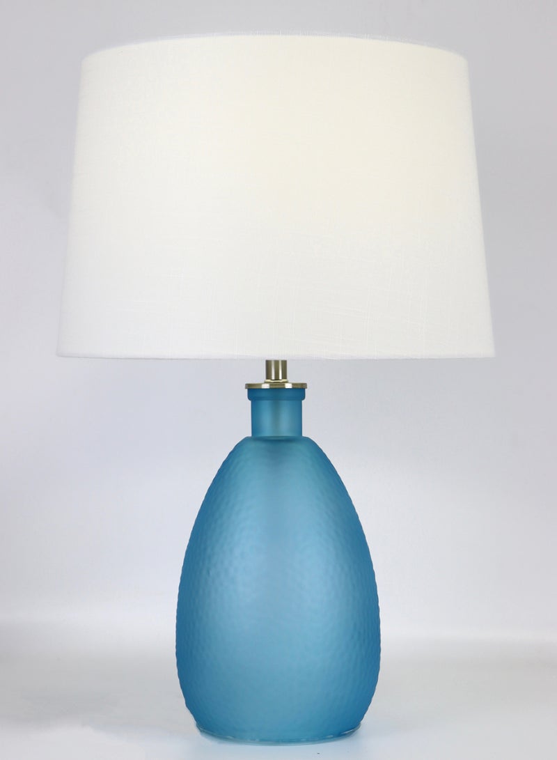 Switch - Modern Design Glass Table Lamp Unique Luxury Quality Material for the Perfect Stylish Home RSN71024 Blue 15 x 22inch - Image 1