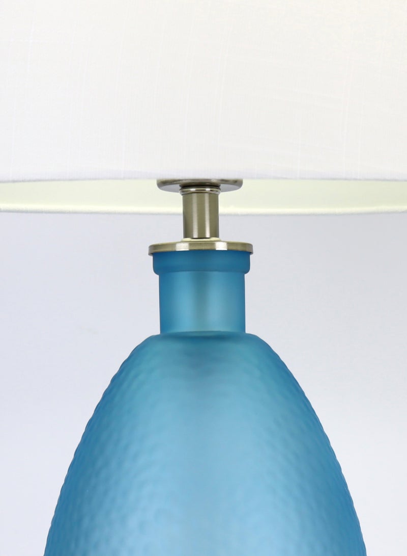 Switch - Modern Design Glass Table Lamp Unique Luxury Quality Material for the Perfect Stylish Home RSN71024 Blue 15 x 22inch - Image 1
