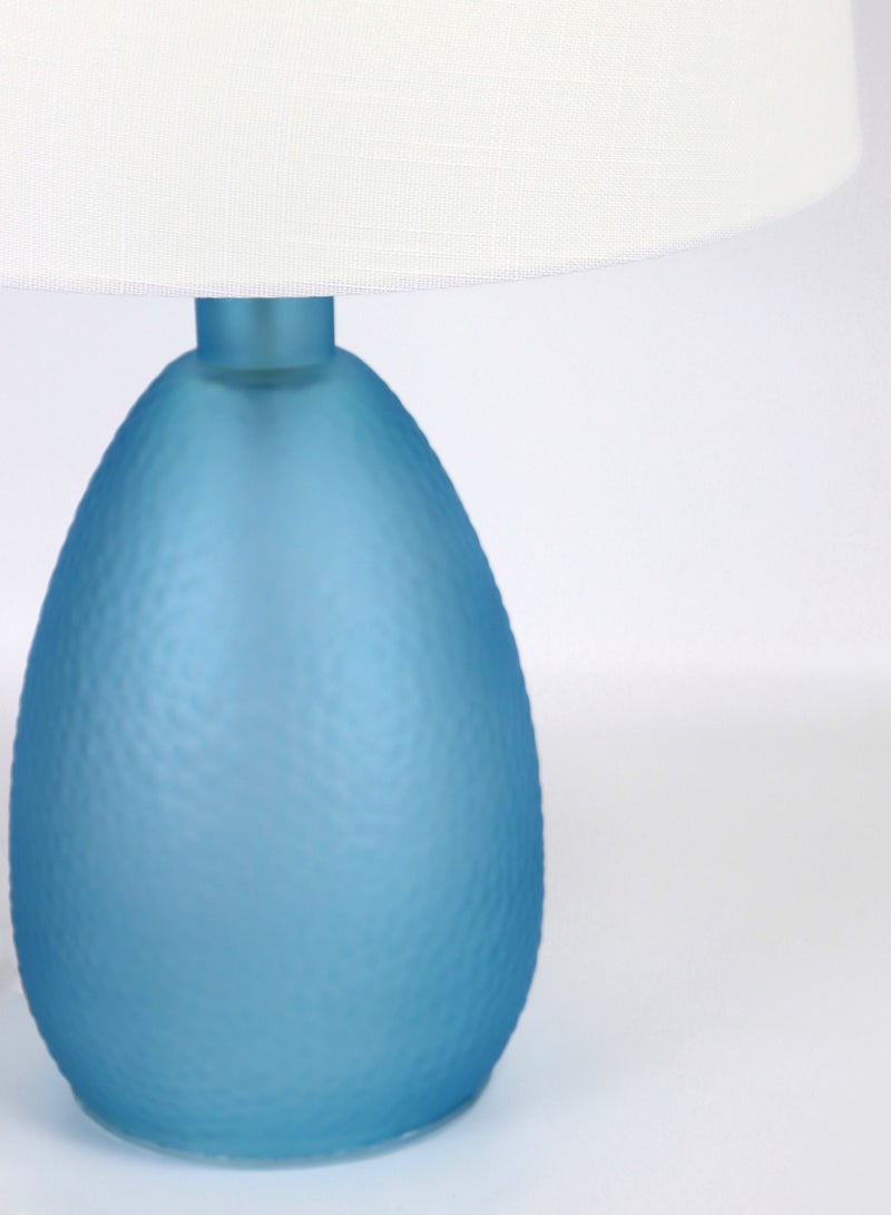 Switch - Modern Design Glass Table Lamp Unique Luxury Quality Material for the Perfect Stylish Home RSN71024 Blue 15 x 22inch - Image 1
