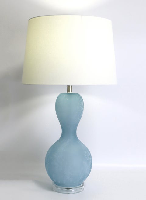 Modern Design Glass Table Lamp Unique Luxury Quality Material for the Perfect Stylish Home RSN71025 Blue 15 x 26 Blue 15 x 26inch