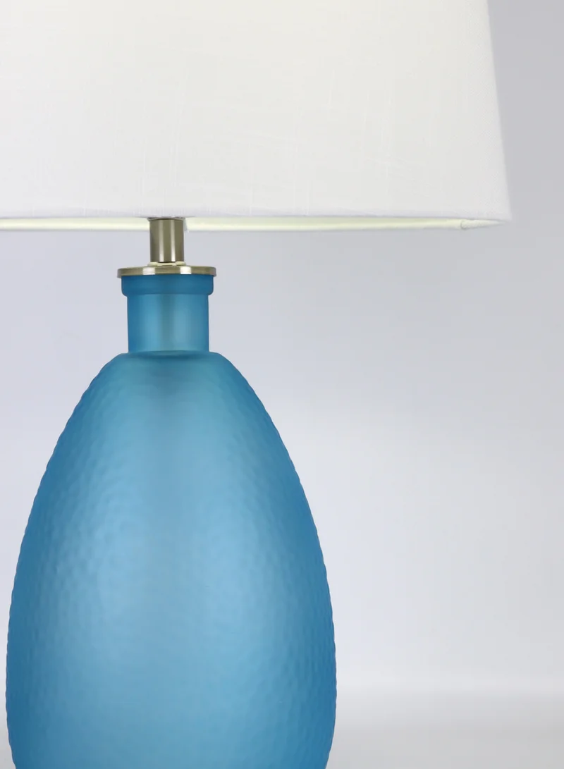 Switch Modern Design Glass Table Lamp Unique Luxury Quality Material for the Perfect Stylish Home RSN71024 Blue 15 x 22inch