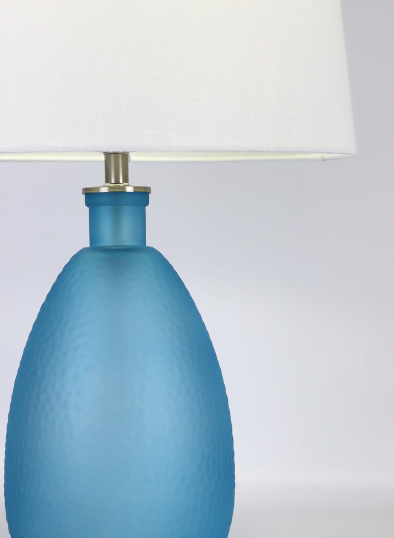 Switch - Modern Design Glass Table Lamp Unique Luxury Quality Material for the Perfect Stylish Home RSN71024 Blue 15 x 22inch - Image 1