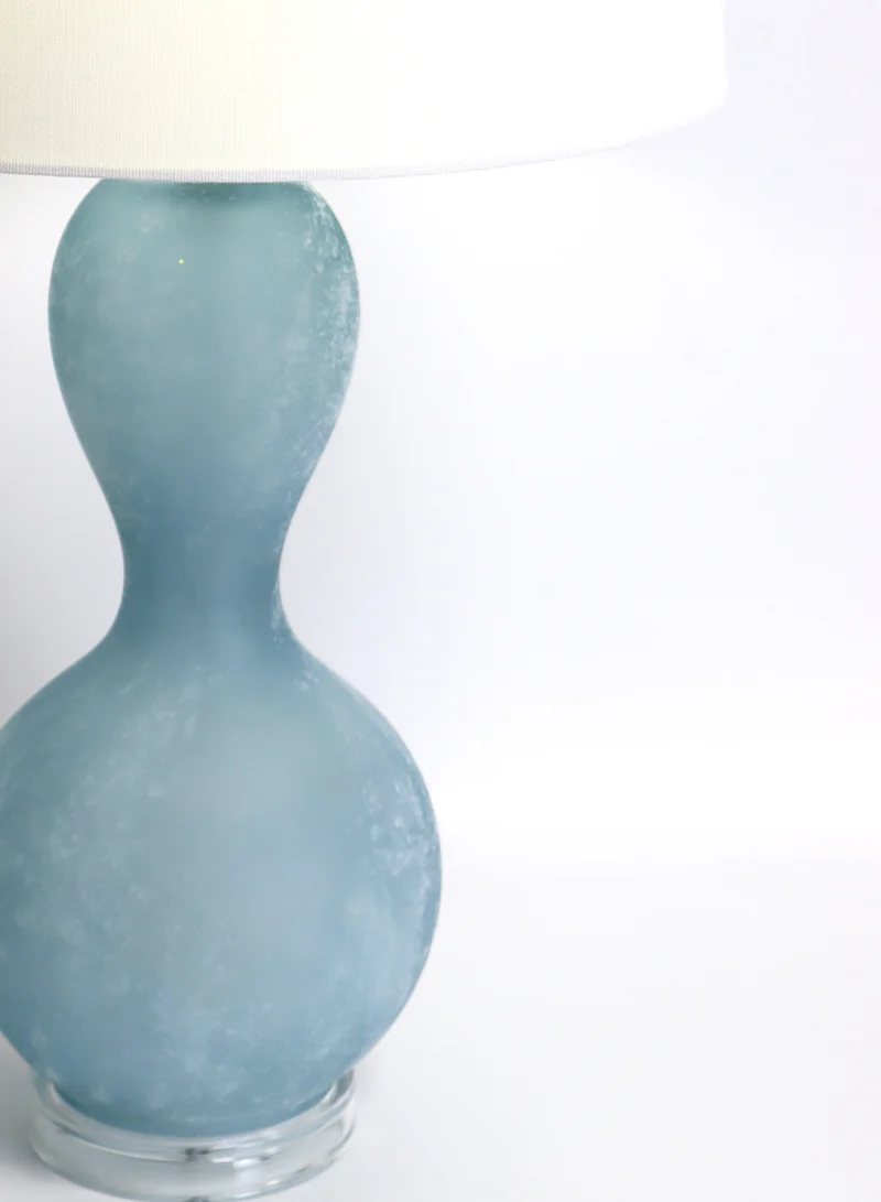 Switch Modern Design Glass Table Lamp Unique Luxury Quality Material for the Perfect Stylish Home RSN71025 Blue 15 x 26 Blue 15 x 26inch