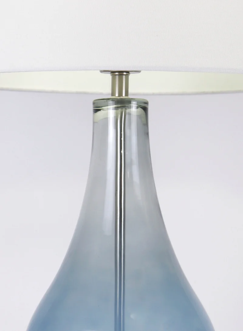 Switch Modern Design Glass Table Lamp Unique Luxury Quality Material for the Perfect Stylish Home RSN71026 Blue/Clear 16 x 28.2