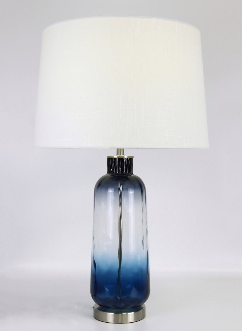 Switch Modern Design Glass Table Lamp Unique Luxury Quality Material for the Perfect Stylish Home RSN71031 Blue 17 x 27 Blue 17 x 27inch  - Image 1
