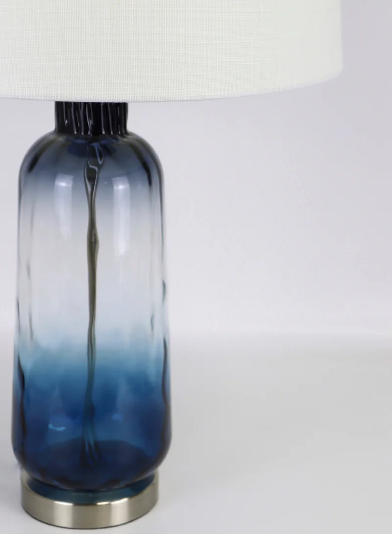 Switch Modern Design Glass Table Lamp Unique Luxury Quality Material for the Perfect Stylish Home RSN71031 Blue 17 x 27 Blue 17 x 27inch