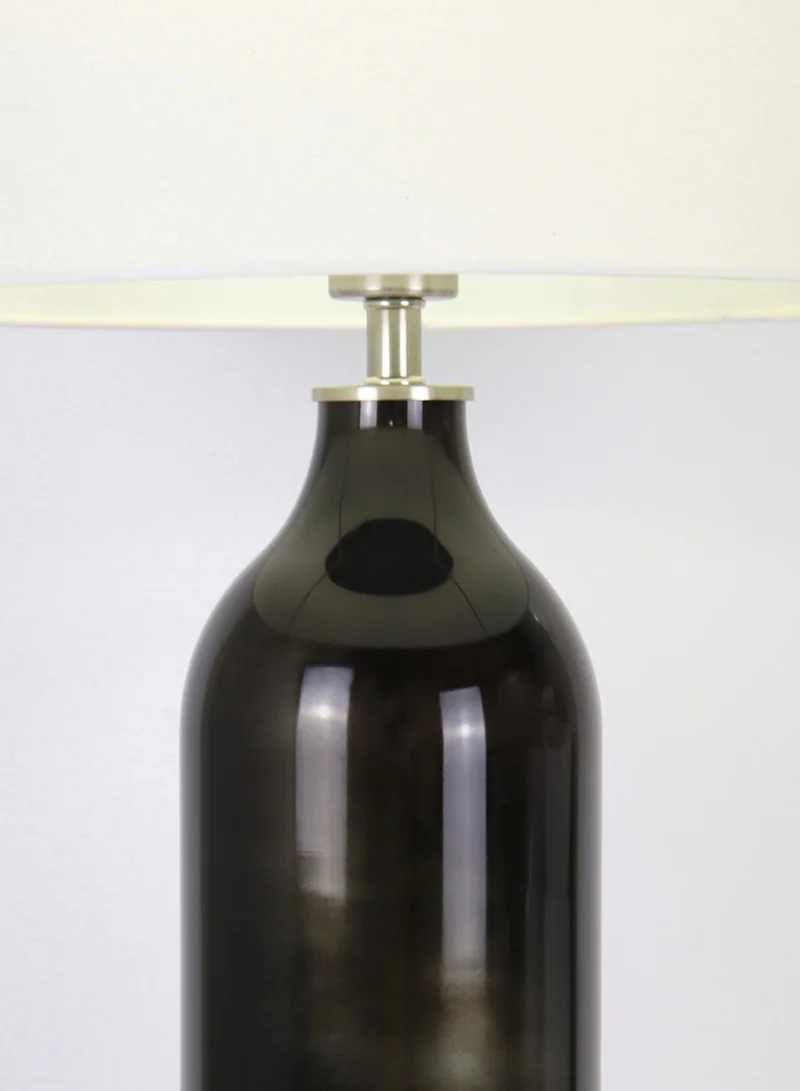 ebb & flow Modern Design Glass Table Lamp Unique Luxury Quality Material for the Perfect Stylish Home RSN71034 Deep Grey 15 x 26.5