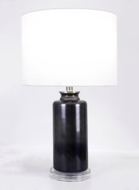 Modern Design Glass Table Lamp Unique Luxury Quality Material for the Perfect Stylish Home RSN71035 Deep Grey 14 x 23.5