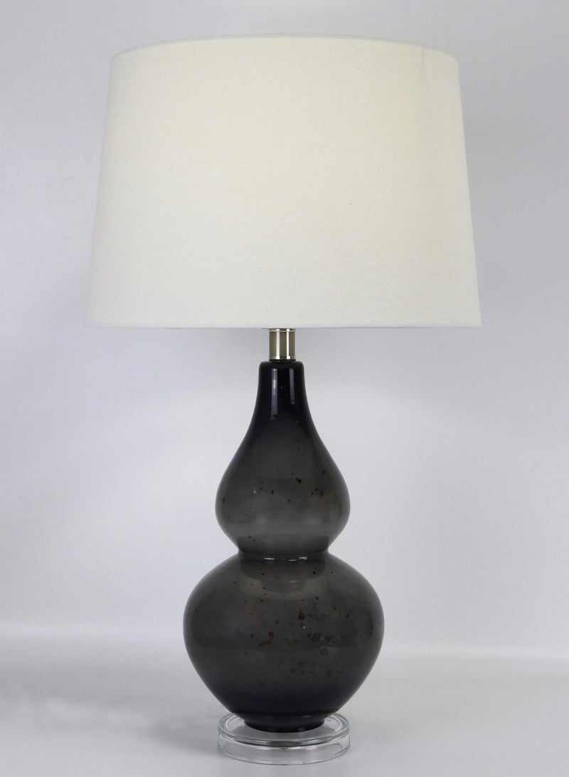 ebb & flow - Modern Design Glass Table Lamp Unique Luxury Quality Material for the Perfect Stylish Home RSN71036 Deep Grey 15 x 26 - Image 1