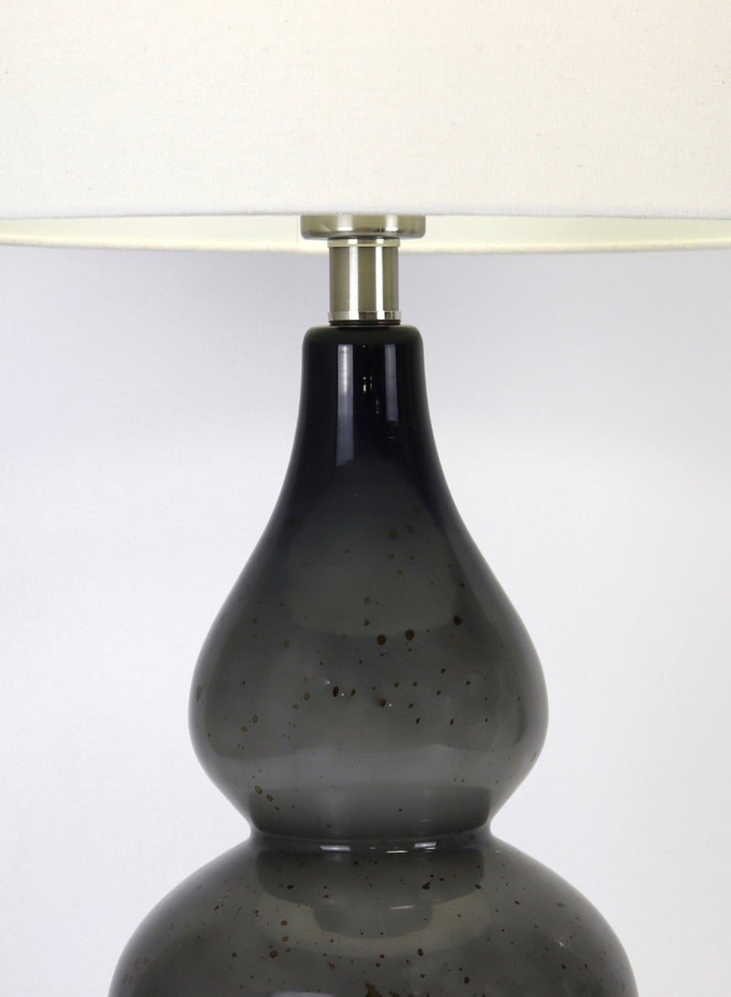 ebb & flow - Modern Design Glass Table Lamp Unique Luxury Quality Material for the Perfect Stylish Home RSN71036 Deep Grey 15 x 26 - Image 1