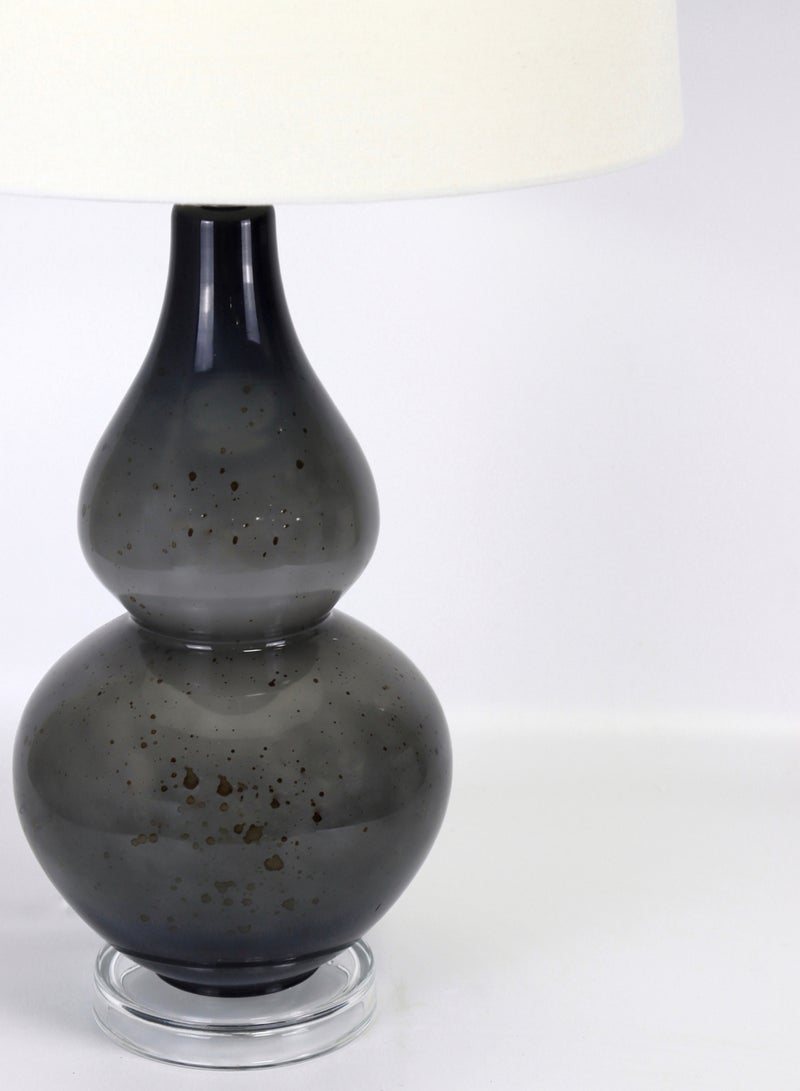 ebb & flow - Modern Design Glass Table Lamp Unique Luxury Quality Material for the Perfect Stylish Home RSN71036 Deep Grey 15 x 26 - Image 1