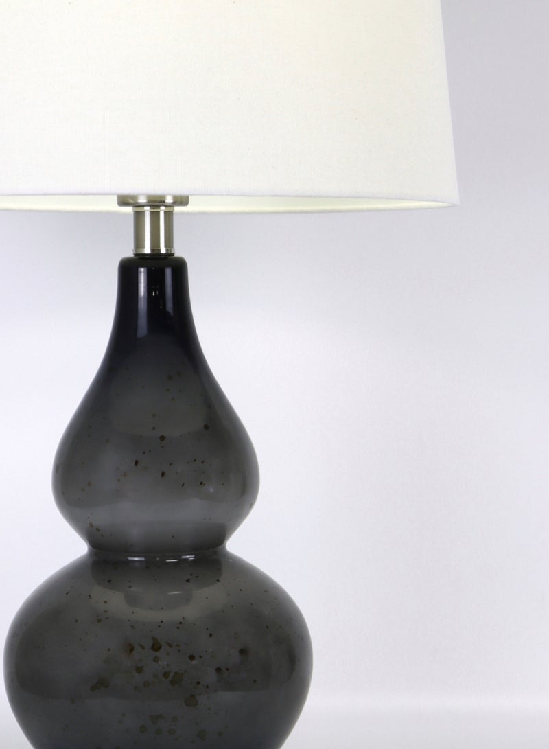 ebb & flow - Modern Design Glass Table Lamp Unique Luxury Quality Material for the Perfect Stylish Home RSN71036 Deep Grey 15 x 26 - Image 1