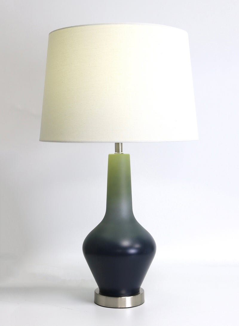 ebb & flow - Modern Design Glass Table Lamp Unique Luxury Quality Material for the Perfect Stylish Home RSN71040 Green 15 x 24.5 - Image 1