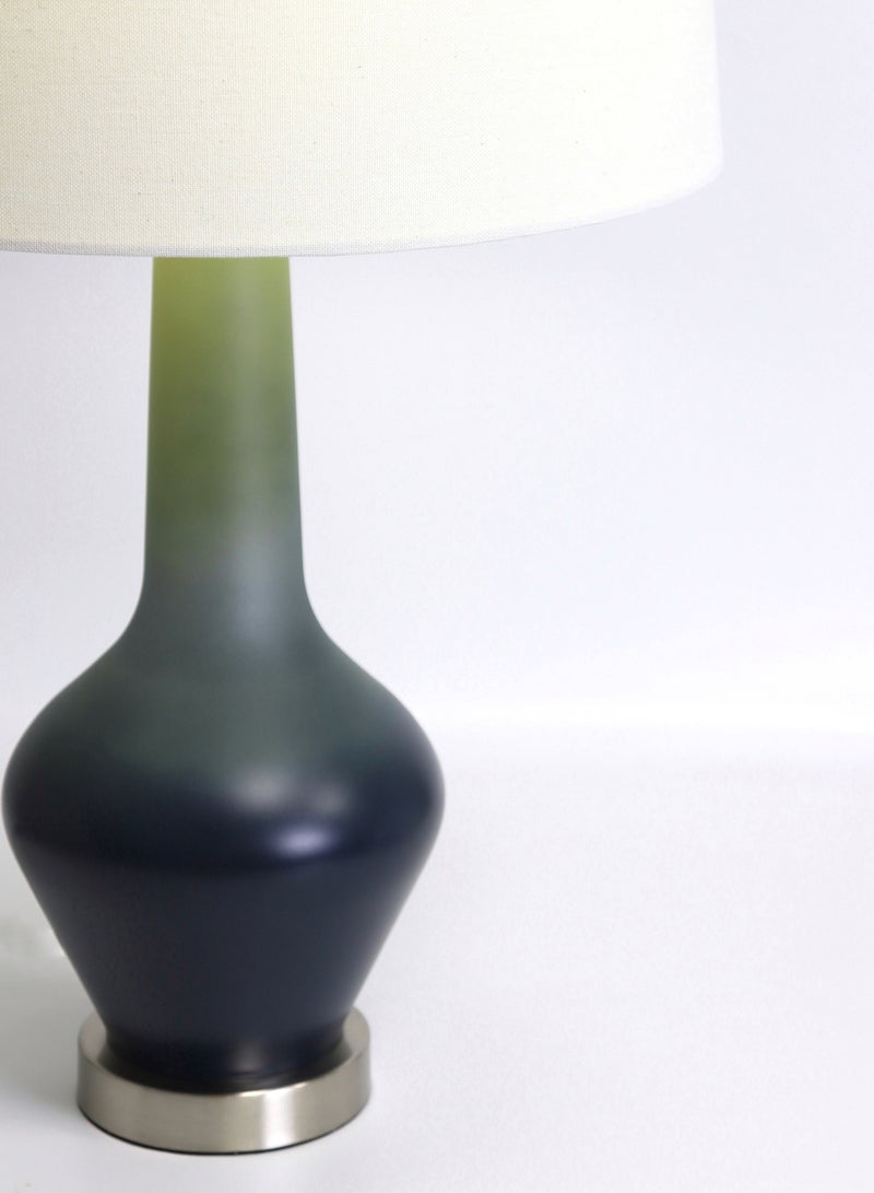 ebb & flow - Modern Design Glass Table Lamp Unique Luxury Quality Material for the Perfect Stylish Home RSN71040 Green 15 x 24.5 - Image 1