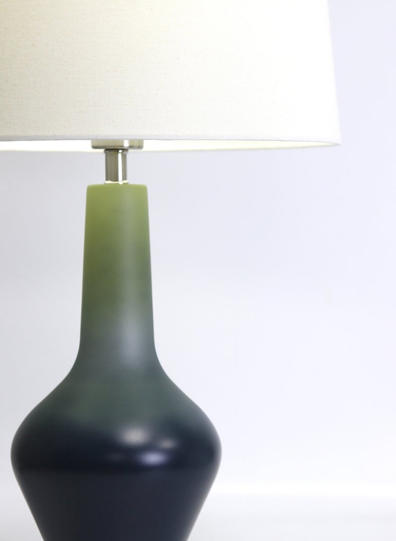 ebb & flow - Modern Design Glass Table Lamp Unique Luxury Quality Material for the Perfect Stylish Home RSN71040 Green 15 x 24.5 - Image 1