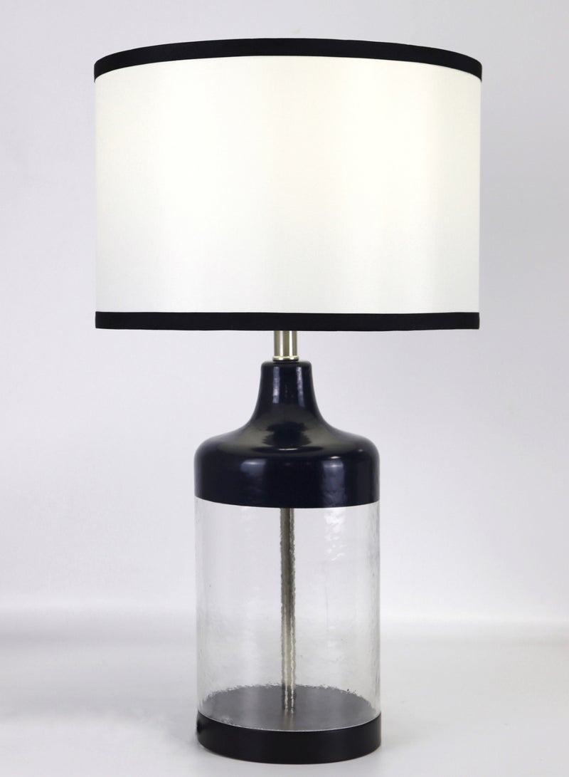 Switch Modern Design Glass Table Lamp Unique Luxury Quality Material for the Perfect Stylish Home RSN71053 Black/Clear 12 x 21 Black/Clear 12 x 21inch  - Image 1