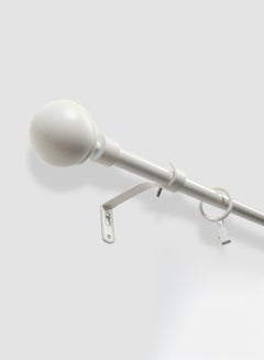 Louis Single Extendable Window Curtain Rod Set Unique Quality Curtains Pole and Rod to Suit your Curtain Collections Matt White 160/300cm