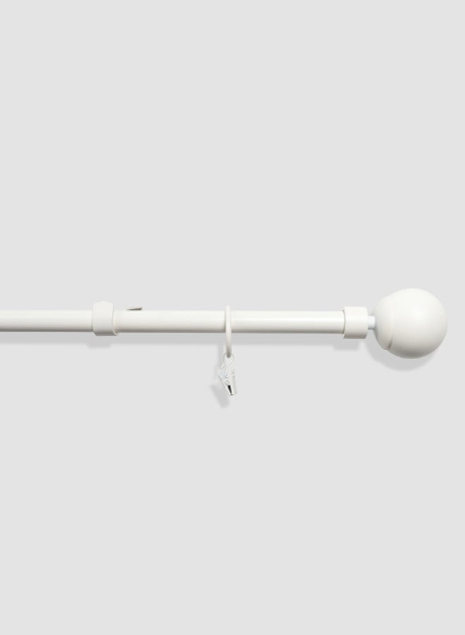 Switch - Louis Single Extendable Window Curtain Rod Set Unique Quality Curtains Pole and Rod to Suit your Curtain Collections Matt White 160/300cm - Image 1
