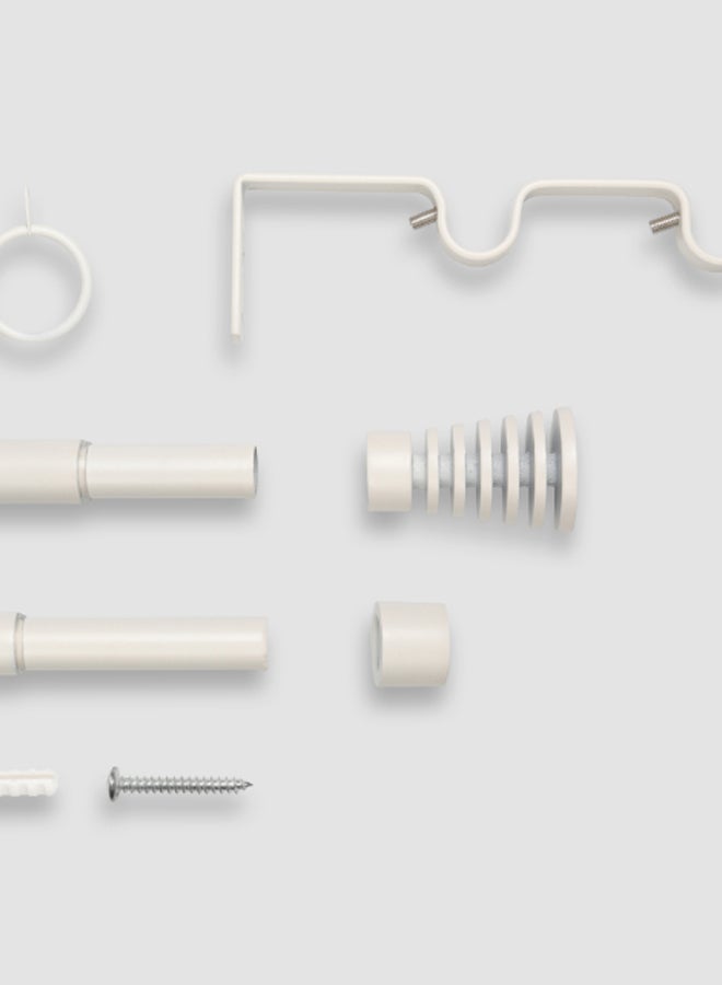 Switch - Comet Double Extendable Window Curtain Rod Set Unique Quality Curtains Pole and Rod to Suit your Curtain Collections Matt White 160/300cm - Image 1